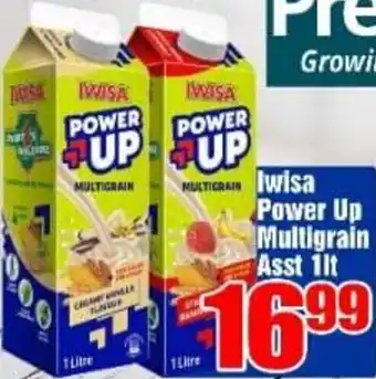 Three Star Cash and Carry Iwisa Power Up Multigrain Asst 1lt offer