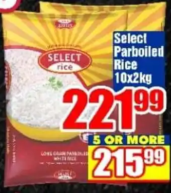 Three Star Cash and Carry Select Parboiled Rice 10x2kg offer