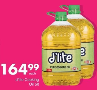 Save D'Lite Cooking Oil 5lt offer