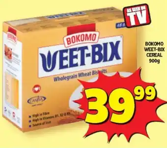 Usave Bokomo Weet-Bix Wholegrain Wheat Biscuits 900g offer