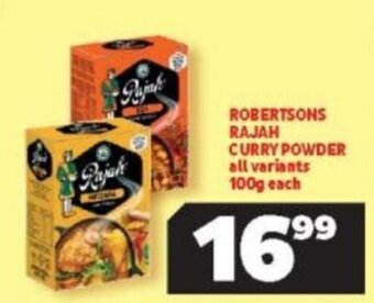 Usave Robertsons Rajah Curry Powder All Variants 100g offer