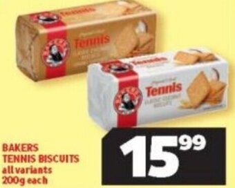 Usave Bakers Tennis Biscuits All Variants 200g offer