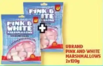Usave Ubrand Pink and White Marshmallows 2 x 120g offer