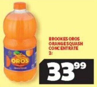 Usave Brookes Oros Orange Squash Concentrate 2L offer