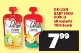 Usave Delish Baby Food Pouch All Variants 110ml offer