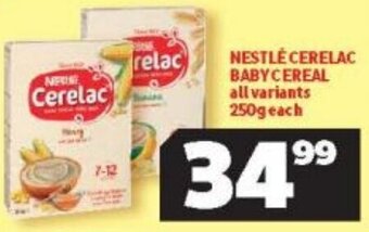 Usave Nestlé Cerelac Baby Cereal All Variants 250g offer