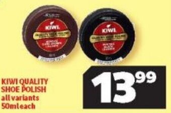 Usave Kiwi Quality Shoe Polish All Variants 50ml offer