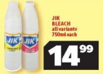 Usave Jik Bleach All Variants 750ml offer
