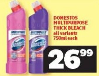 Domestos Multipurpose Thick Bleach All Variants 750ml
