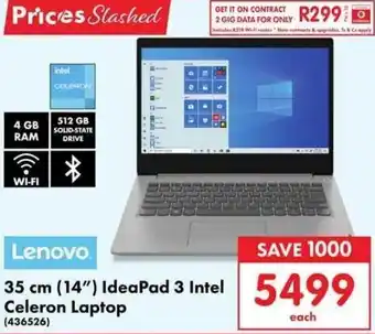 Makro Lenovo IdeaPad 3 Intel Celeron Laptop 14" offer