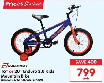 Makro Raleigh Enduro 2.0 Kids Mountain Bike 16" or 20" offer