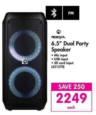 Makro Rocka Dual Party Speaker 6.5" offer