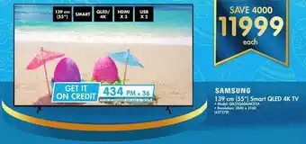 Makro Samsung Smart QLED 4K TV 55" offer