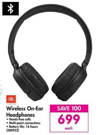 Makro JBL Wireless On-Ear Headphones offer