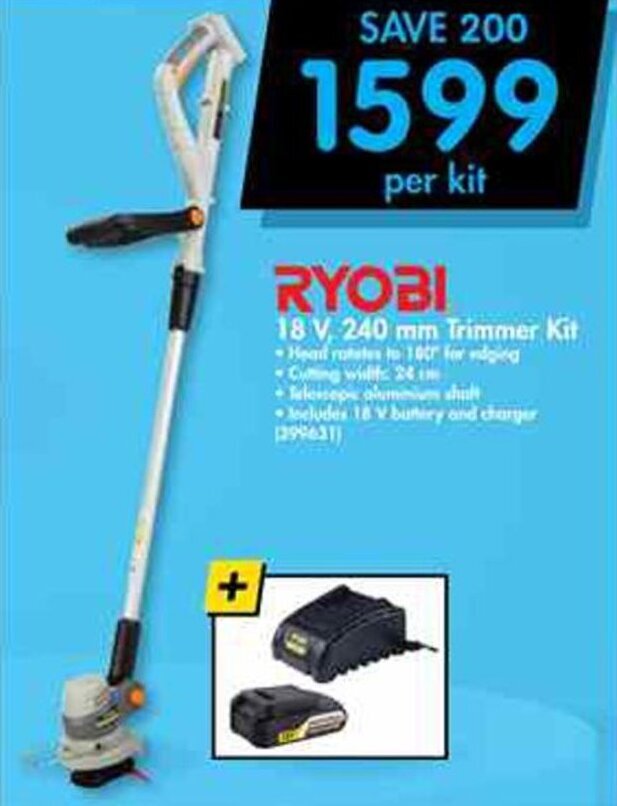 Ryobi Trimmer Kit 240mm 18V Offer At Makro