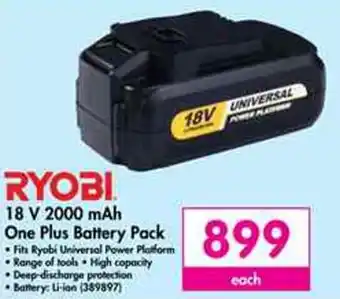 Makro Ryobi One Plus Battery Pack 18v 2000mAh offer