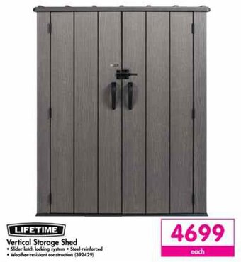 Makro Lifetime Vertical Storage Shed offer