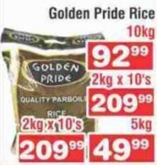 Advance Cash n Carry Golden Pride Rice 10kg offer
