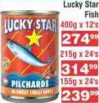Advance Cash n Carry Lucky Star Fish 400g x 12's offer