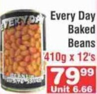 Advance Cash n Carry Everyday Baked Beans 410g x 12's offer