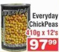 Advance Cash n Carry Everyday Chick Peas 410g x 12's offer