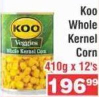 Advance Cash n Carry Koo Whole Kernel Corn 410g x 12's offer
