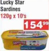 Advance Cash n Carry Lucky Star Sardines 120g x 10's offer
