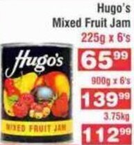 Advance Cash n Carry Hugo's Mixed Fruit Jam 225g x 6's offer