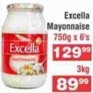 Excella Mayonnaise 750g x 6's
