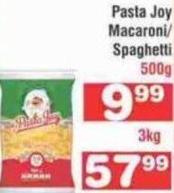 Advance Cash n Carry Pasta Joy Macaroni / Spaghetti 500g offer