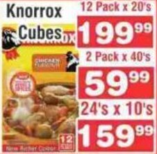Advance Cash n Carry Knorrox Cubes 12 Pack x 20's offer