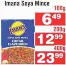 Advance Cash n Carry Imana Soya Mince 100g offer