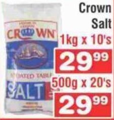 Crown Salt 1kg x 10's