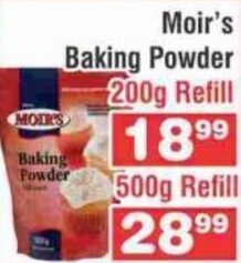 Advance Cash n Carry Moir's Baking Powder 200g Refill offer