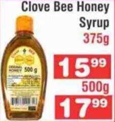 Clove Bee Honey Syrup 375g offer at Advance Cash n Carry