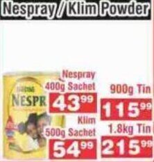 Nespray/Klim Powder 400g Sachet