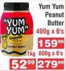 Advance Cash n Carry Yum Yum Peanut Butter 400g x 6's offer