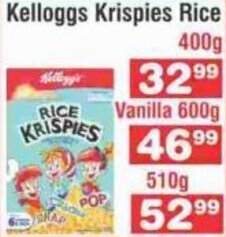 Advance Cash n Carry Kelloggs Krispies Rice 400g offer
