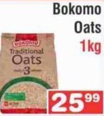 Advance Cash n Carry Bokomo Oats 1kg offer