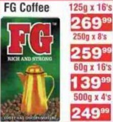 FG Coffee 125g x 16's