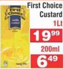 Advance Cash n Carry First Choice Custard 1lt offer