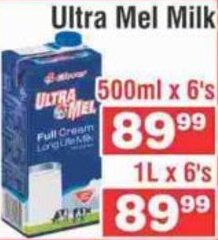Ultra Mel Milk 500ml x 6's