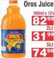 Advance Cash n Carry Oros Juice 500ml x 12's offer