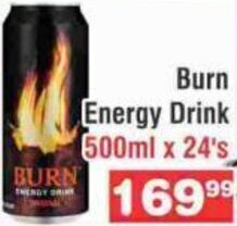 Burn Energy Drink 500ml x 24's