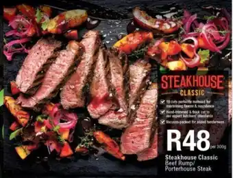 Checkers Steakhouse Classic Beef Rump / Porterhouse Steak offer