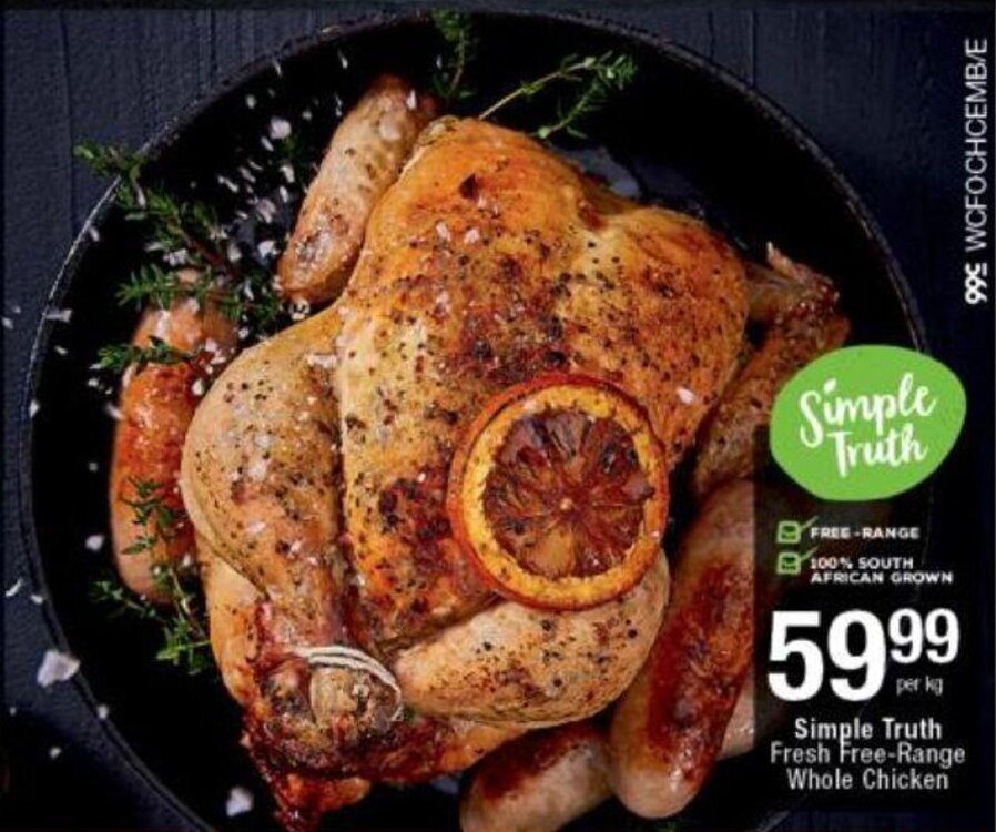 Simple Truth Fresh FreeRange Whole Chicken offer at Checkers