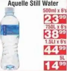 Advance Cash n Carry Aquelle Still Water 500ml 6's offer
