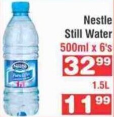 Advance Cash n Carry Nestle Still Water 500ml x 6's offer