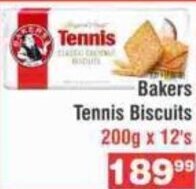 Advance Cash n Carry Bakers Tennis Biscuits 200g x 12's offer