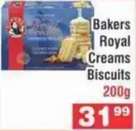 Advance Cash n Carry Bakers Royal Creams Biscuits 200g offer